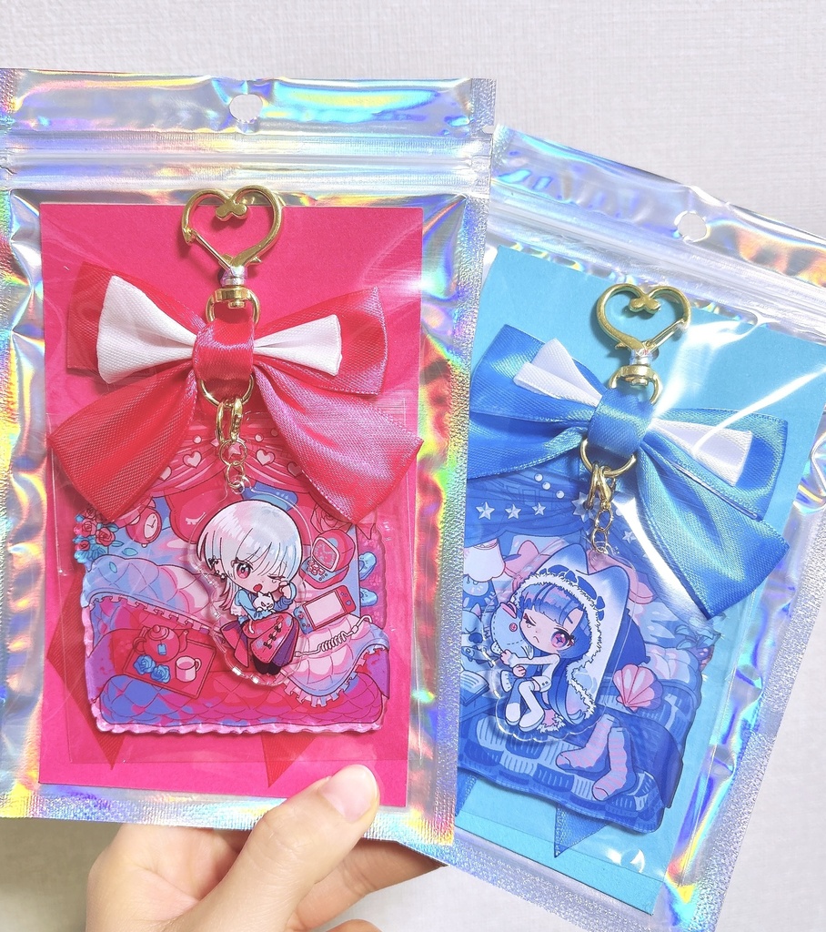 天蓋付きベッド風☆おやすみアクキー【深海ブルー】