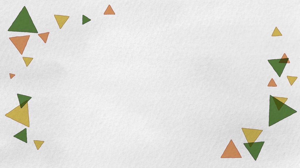 【水彩風動画素材】フレーム:三角【商用OK】