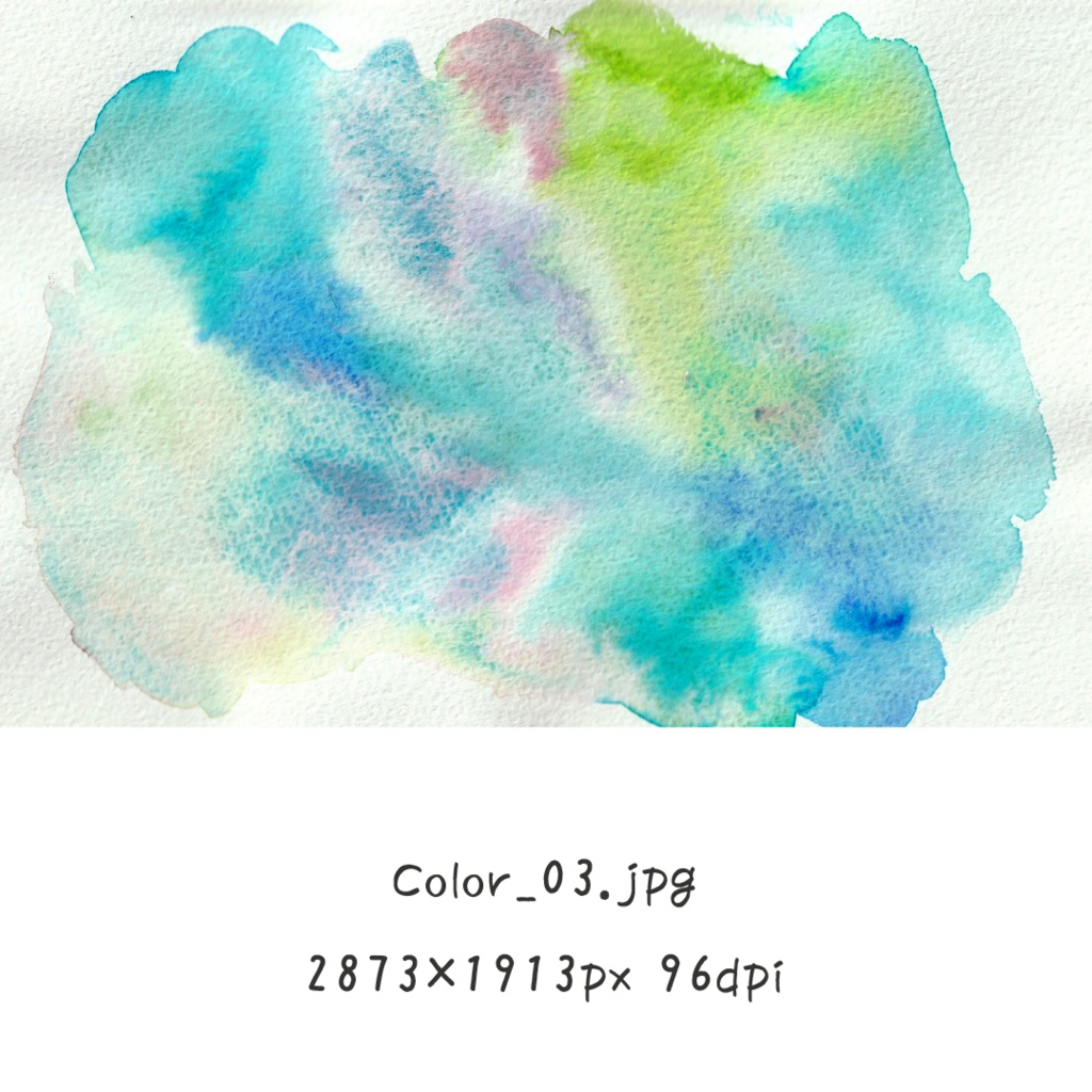 【透明水彩テクスチャー】カラフル4点+マスキング1点【商用OK】