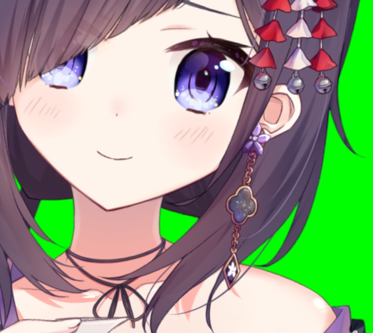 小紫の耳飾り【イヤリング・ストラップ】