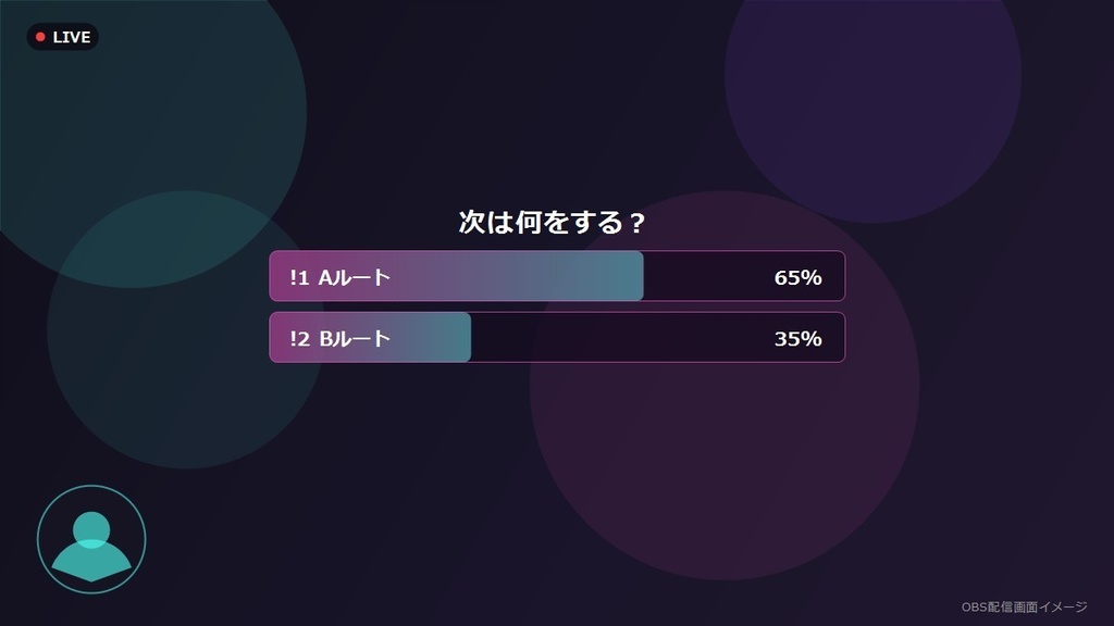 【デザインパック】OBSチャット投票ウィジェット 5種のデザイン収録