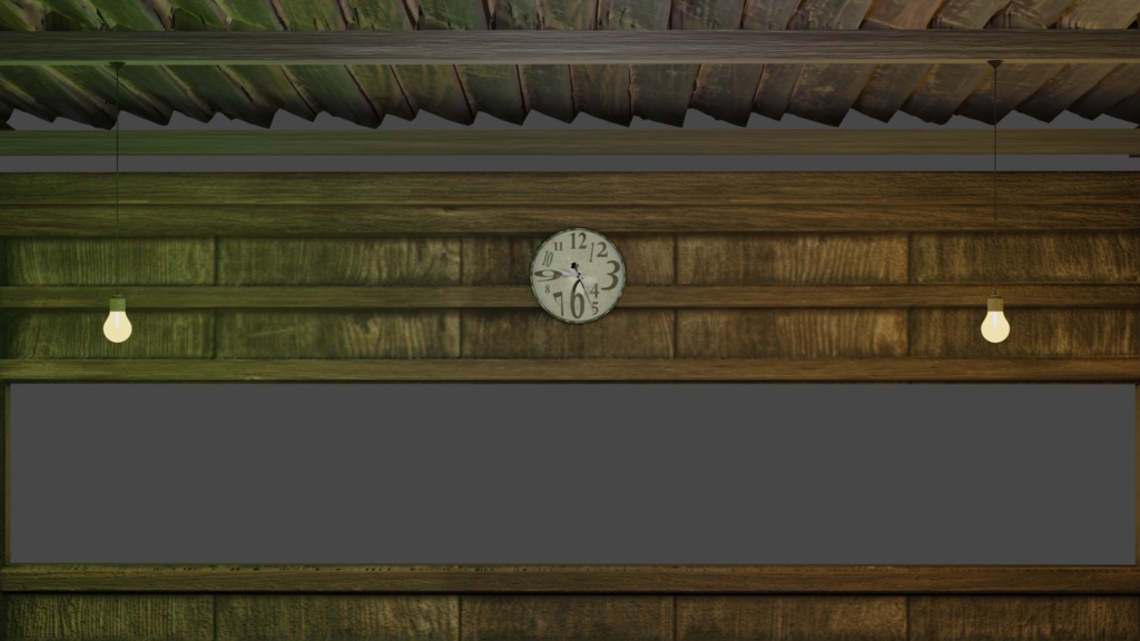 古びた待合所 -An old wood waiting area-