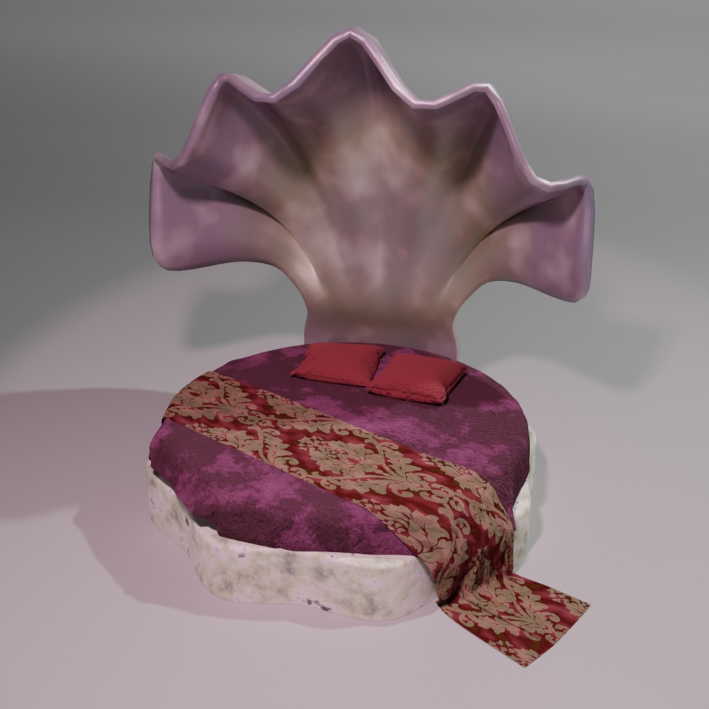 廃ラブホの貝殻べッド -Shell bed in an abandoned love hotel-