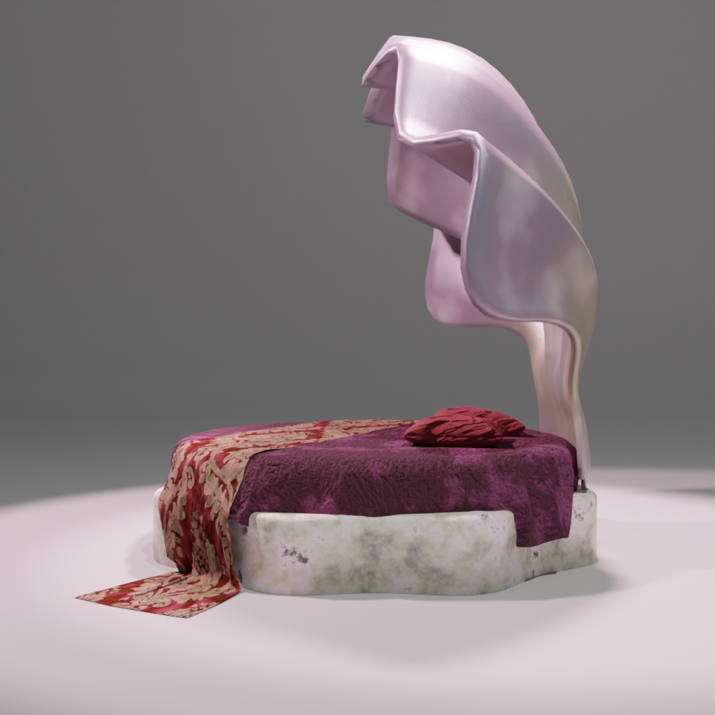 廃ラブホの貝殻べッド -Shell bed in an abandoned love hotel-