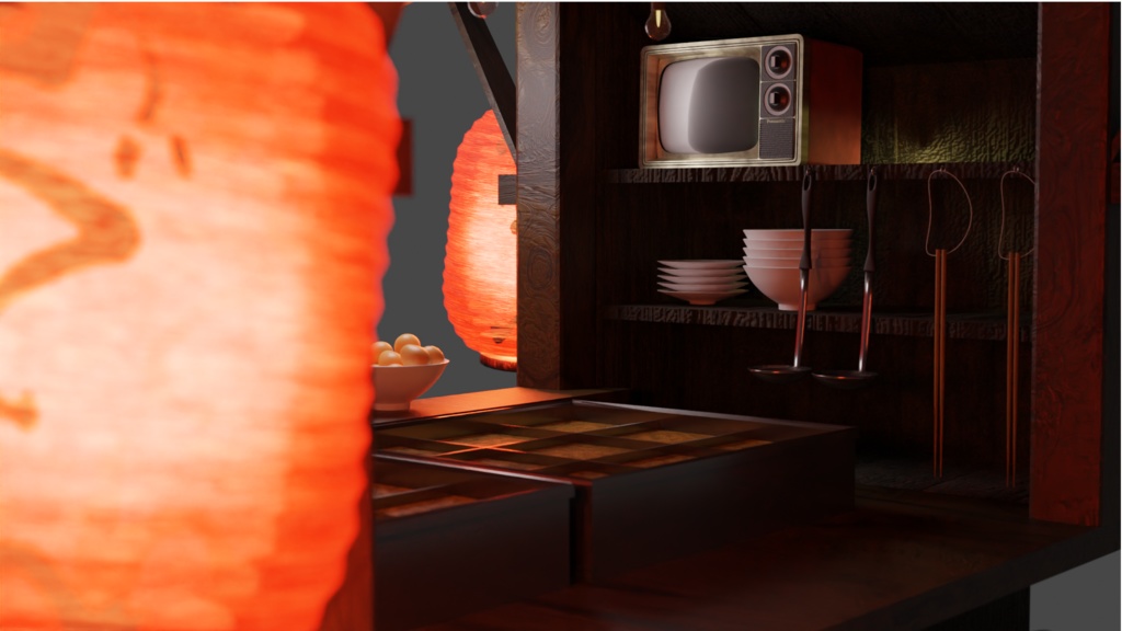 昔ながらのレトロなおでん屋台 -Japanese retro oden stall-