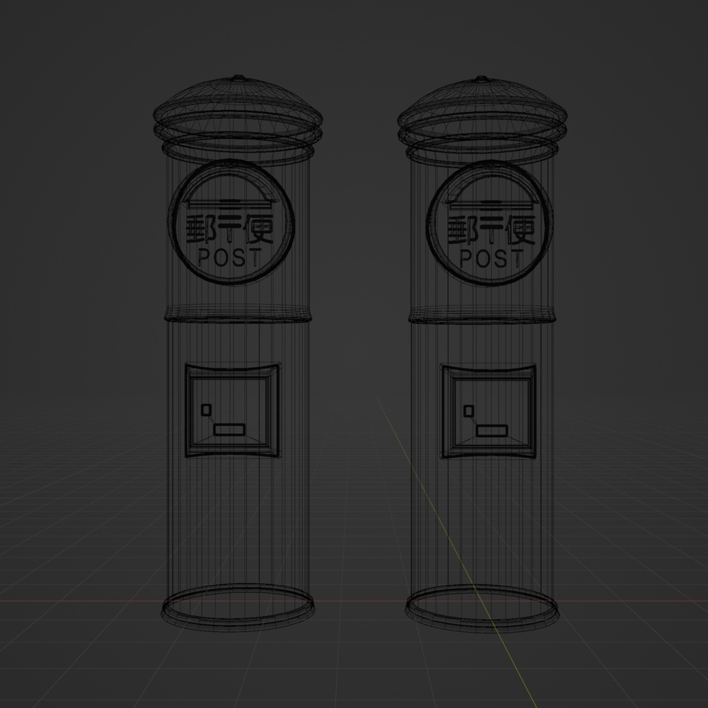 日本の郵便ポスト│Japanese Post│【fbxあり】