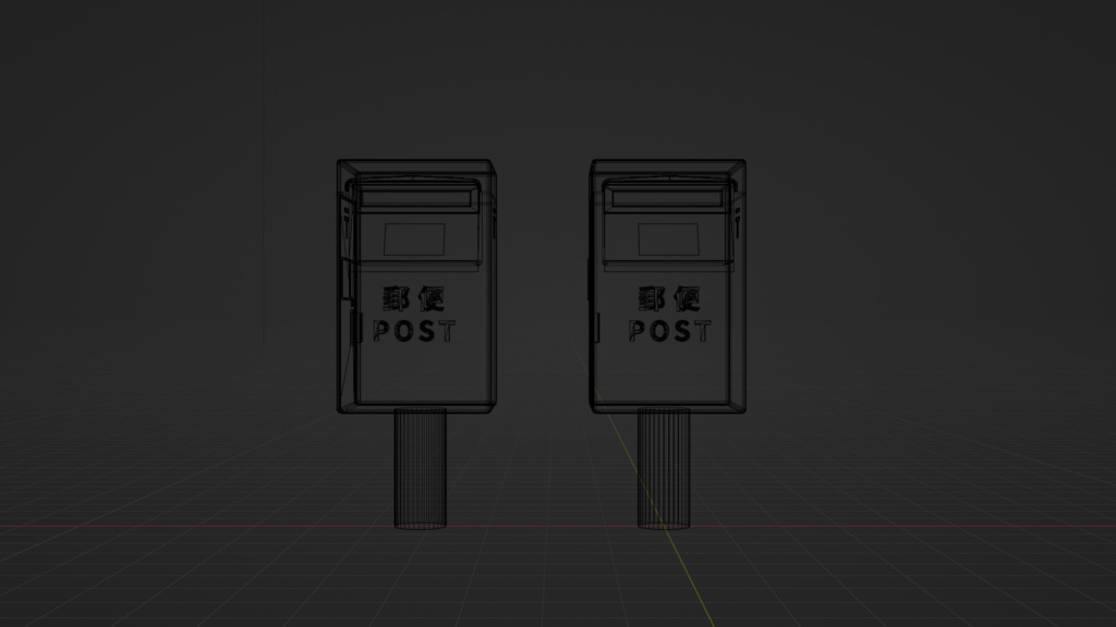 日本の郵便ポスト│Japanese Post│【fbxあり】