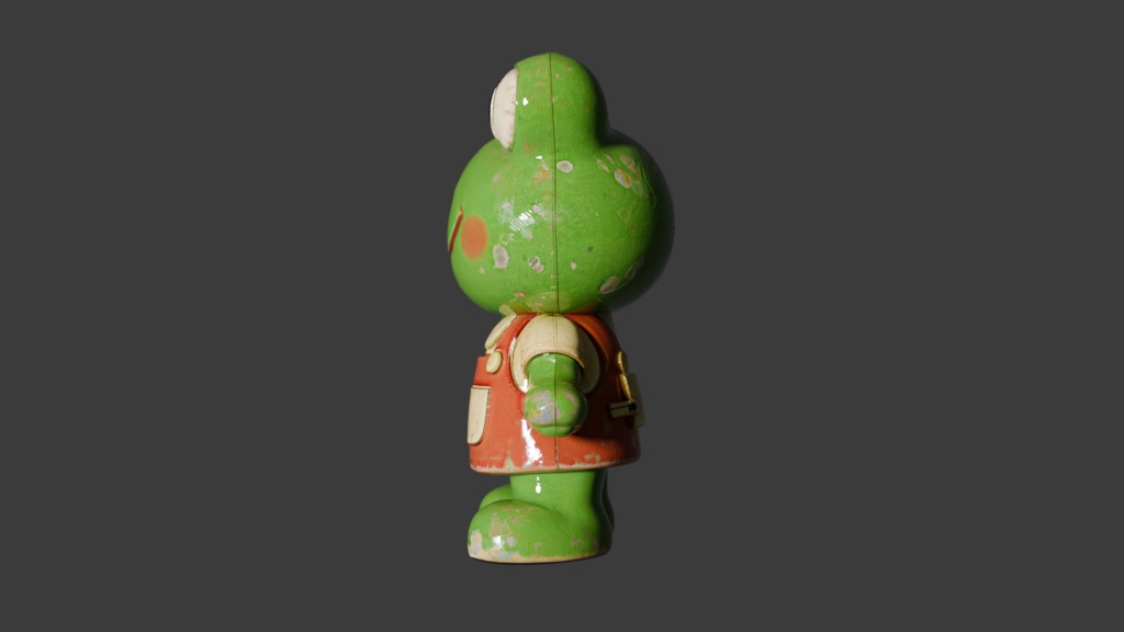 Rusty Frog Toy │日本のレトロなカエルの置物【FBX】