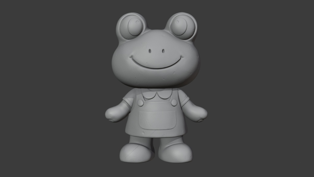Rusty Frog Toy │日本のレトロなカエルの置物【FBX】