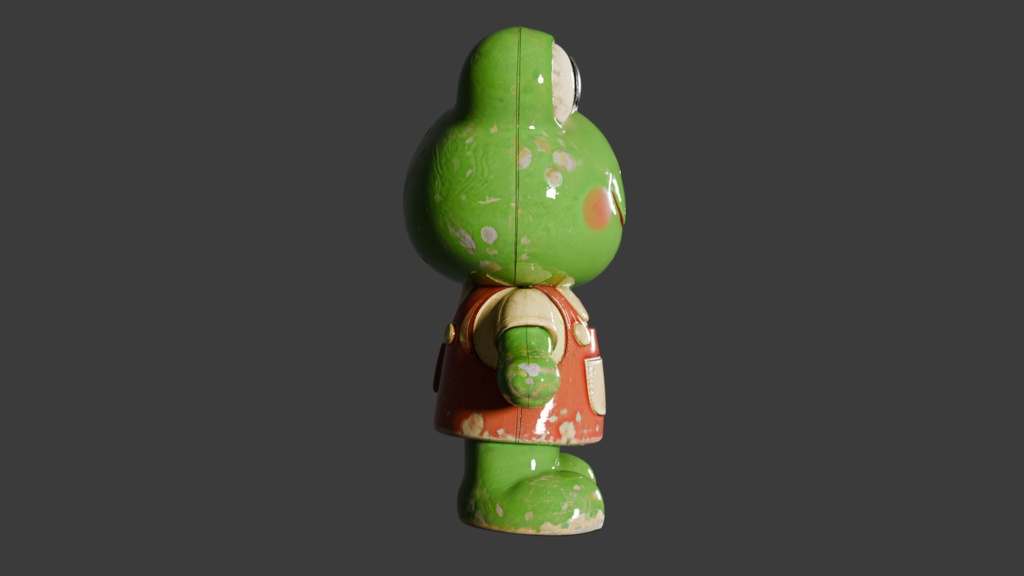 Rusty Frog Toy │日本のレトロなカエルの置物【FBX】