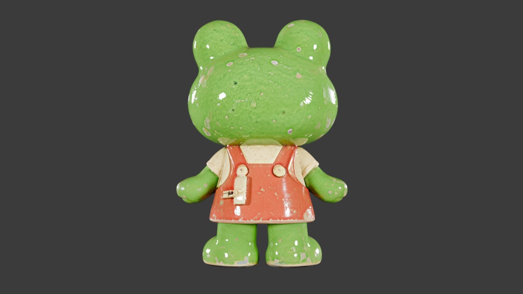 Rusty Frog Toy │日本のレトロなカエルの置物【FBX】