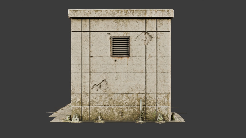 荒れ果てた日本の公園のトイレ│Rusty Japanese Toilet【FBX】