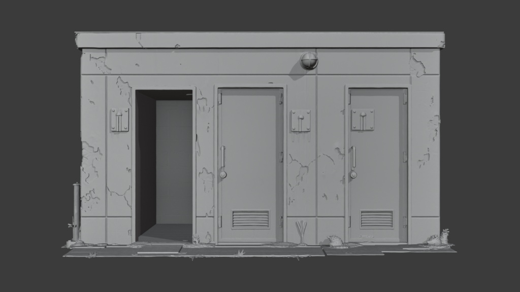荒れ果てた日本の公園のトイレ│Rusty Japanese Toilet【FBX】