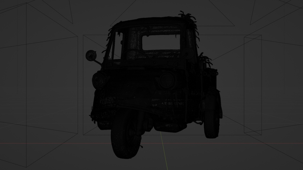 緑化したレトロな3輪駆動車│Rusty Pickup Truck【FBX】