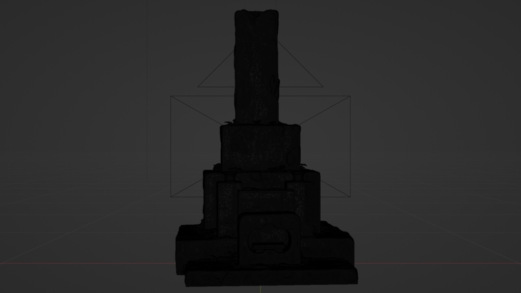 日本の苔むしたボロボロのお墓・灯篭セット│Set of Moss-Covered, Weathered Japanese Tombstones and Stone Lanterns【FBX 3種】