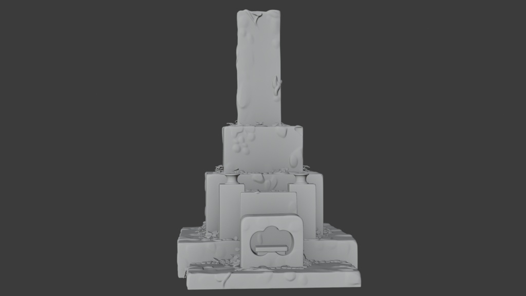 日本の苔むしたボロボロのお墓・灯篭セット│Set of Moss-Covered, Weathered Japanese Tombstones and Stone Lanterns【FBX 3種】