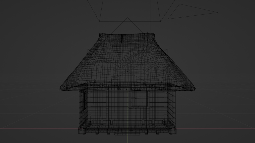 日本の田舎の茅葺屋根の小屋│A thatched-roof cottage in the Japanese countryside【FBX 2種】