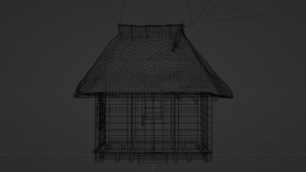 日本の田舎の茅葺屋根の小屋│A thatched-roof cottage in the Japanese countryside【FBX 2種】