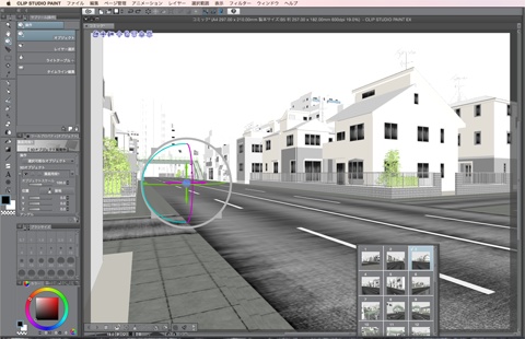 漫画背景用3D素材_「街1」(CLIP STUDIO用 3Dオブジェクト)