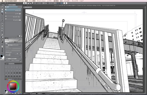 漫画背景用3D素材_「街1」(CLIP STUDIO用 3Dオブジェクト)