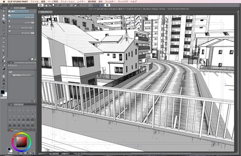 漫画背景用3D素材_「街1」(CLIP STUDIO用 3Dオブジェクト)