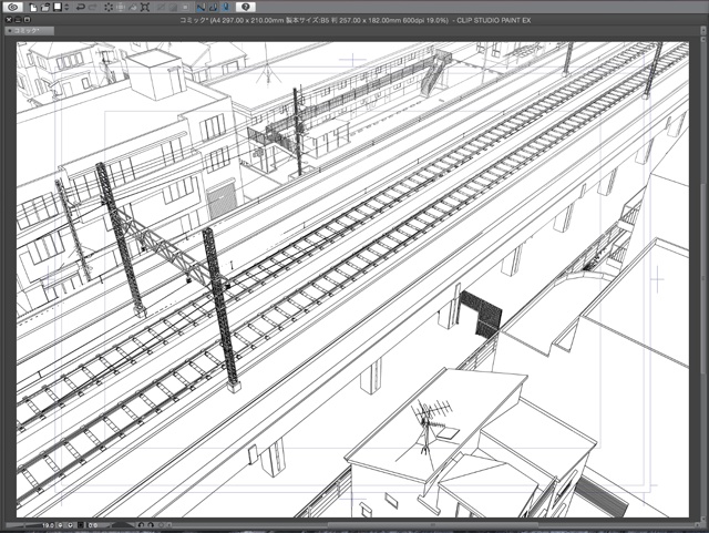 漫画背景用3D素材_「高架下公園」(CLIP STUDIO用 3Dオブジェクト)