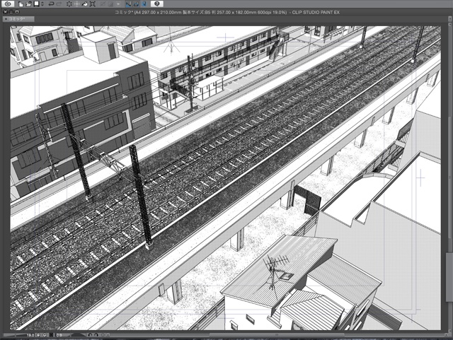 漫画背景用3D素材_「高架下公園」(CLIP STUDIO用 3Dオブジェクト)