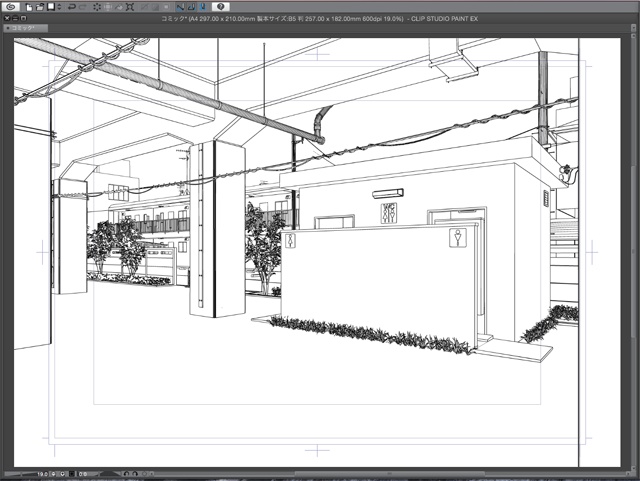 漫画背景用3D素材_「高架下公園」(CLIP STUDIO用 3Dオブジェクト)
