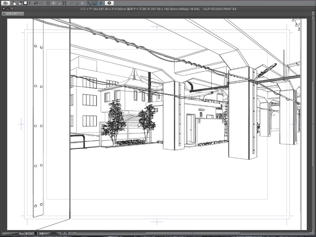 漫画背景用3D素材_「高架下公園」(CLIP STUDIO用 3Dオブジェクト)
