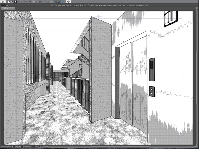 漫画・イラスト背景用3D素材「マンション2」(CLIP STUDIO用 3Dオブジェクト)