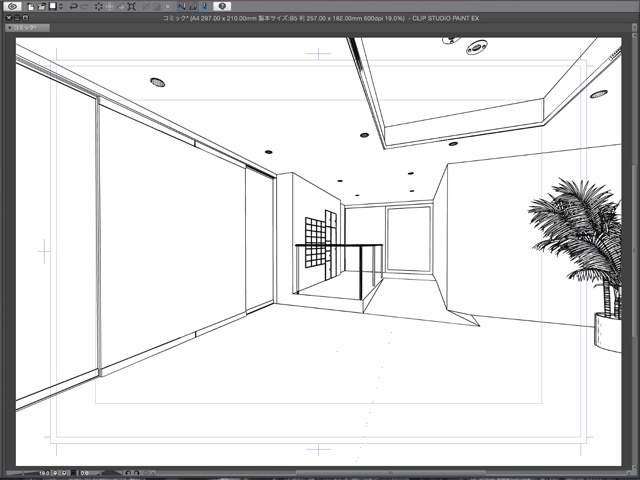 漫画・イラスト背景用3D素材「マンション2」(CLIP STUDIO用 3Dオブジェクト)