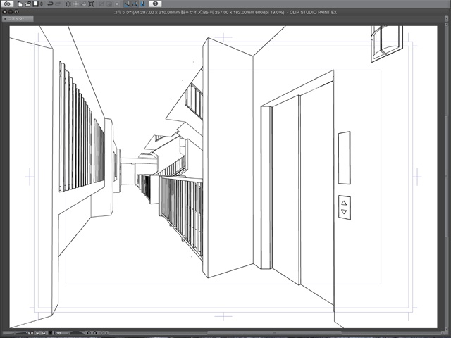 漫画・イラスト背景用3D素材「マンション2」(CLIP STUDIO用 3Dオブジェクト)