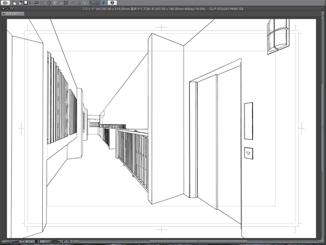 漫画・イラスト背景用3D素材「マンション2」(CLIP STUDIO用 3Dオブジェクト)