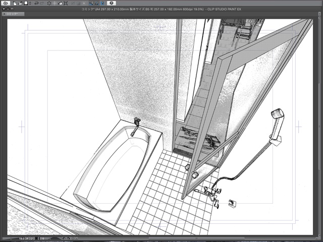 漫画背景用3D素材_「公団住宅Aの室内」(CLIP STUDIO用 3Dオブジェクト)