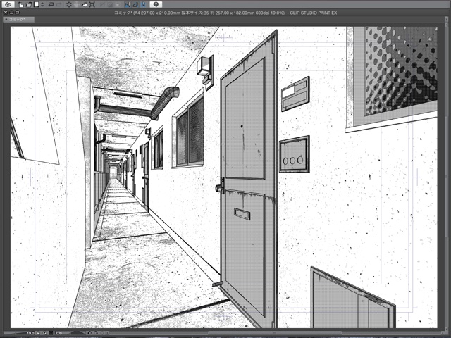 漫画背景用3D素材_「公団住宅B」(CLIP STUDIO用 3Dオブジェクト)