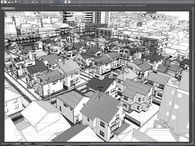 漫画背景用3D素材_「街2」(CLIP STUDIO用 3Dオブジェクト)