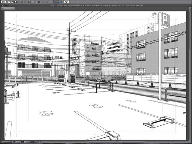 漫画背景用3D素材_「街2」(CLIP STUDIO用 3Dオブジェクト)