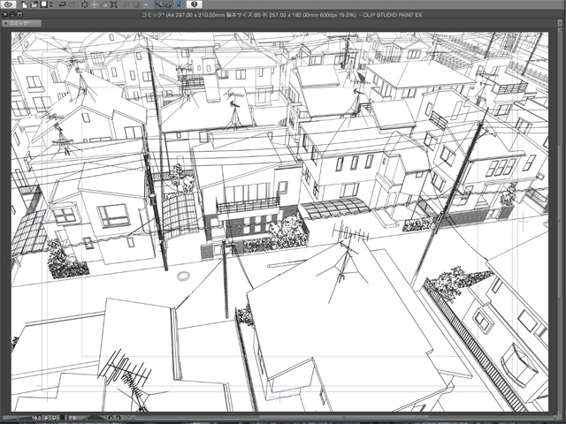 漫画背景用3D素材_「街2」(CLIP STUDIO用 3Dオブジェクト)