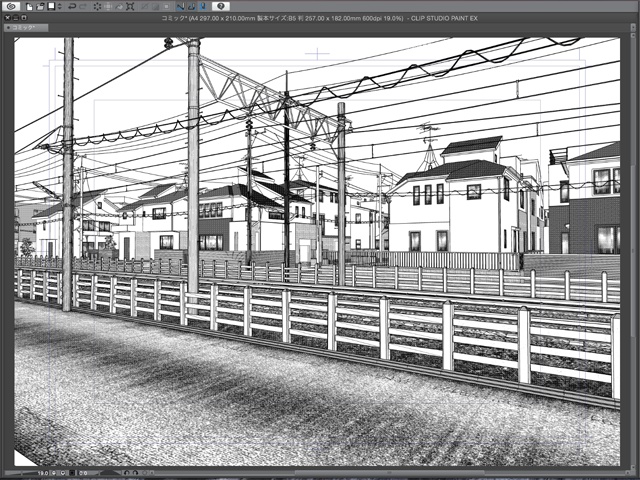 漫画背景用3D素材_「街2」(CLIP STUDIO用 3Dオブジェクト)