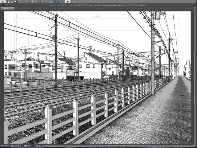 漫画背景用3D素材_「街2」(CLIP STUDIO用 3Dオブジェクト)