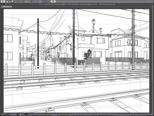 漫画背景用3D素材_「街2」(CLIP STUDIO用 3Dオブジェクト)