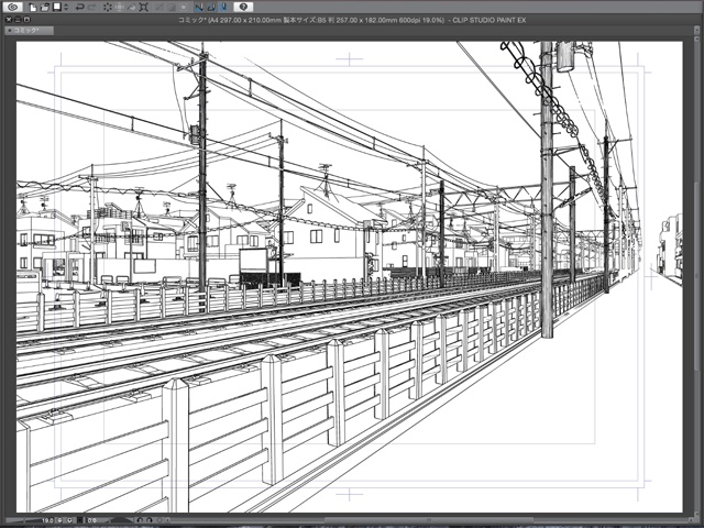 漫画背景用3D素材_「街2」(CLIP STUDIO用 3Dオブジェクト)