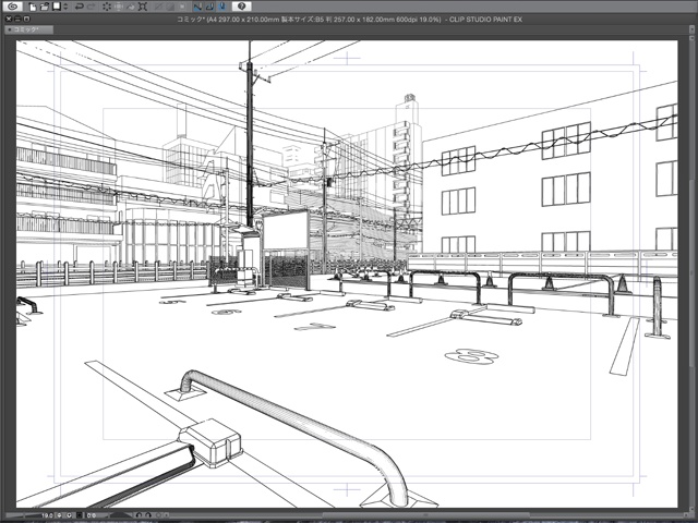 漫画背景用3D素材_「街2」(CLIP STUDIO用 3Dオブジェクト)