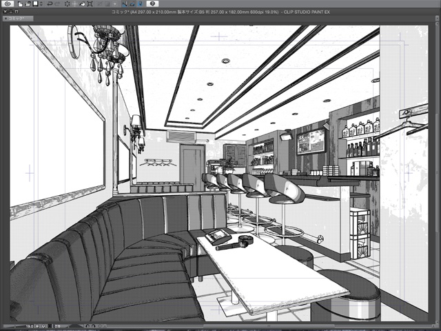 漫画背景用3D素材_「カラオケBar」(CLIP STUDIO用 3Dオブジェクト)