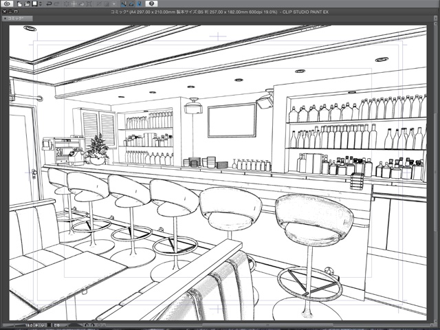 漫画背景用3D素材_「カラオケBar」(CLIP STUDIO用 3Dオブジェクト)