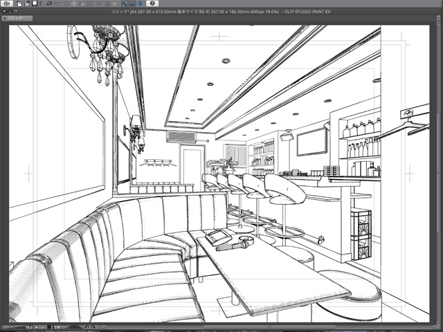 漫画背景用3D素材_「カラオケBar」(CLIP STUDIO用 3Dオブジェクト)
