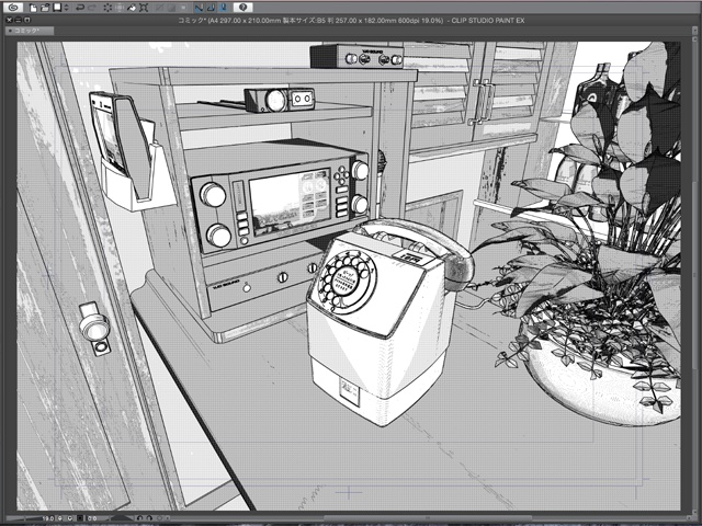 漫画背景用3D素材_「カラオケBar」(CLIP STUDIO用 3Dオブジェクト)