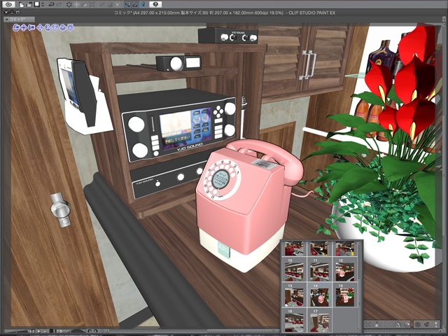漫画背景用3D素材_「カラオケBar」(CLIP STUDIO用 3Dオブジェクト)
