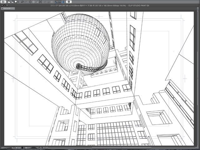 漫画背景用3D素材 「お台場のビル」(CLIP STUDIO用 3Dオブジェクト)