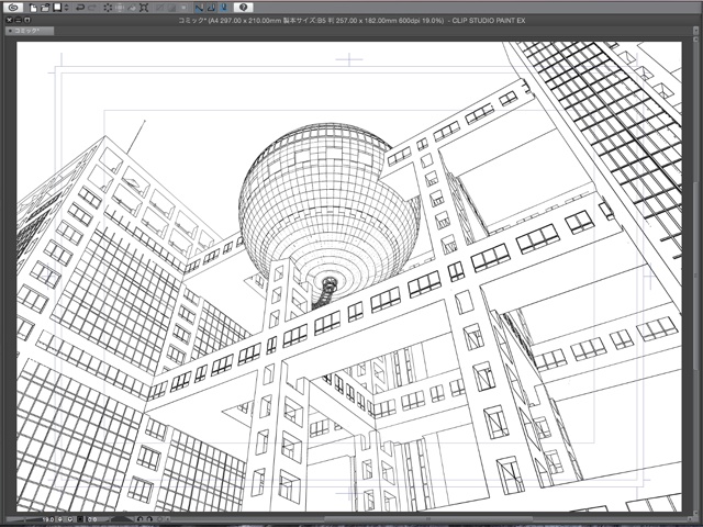 漫画背景用3D素材 「お台場のビル」(CLIP STUDIO用 3Dオブジェクト)